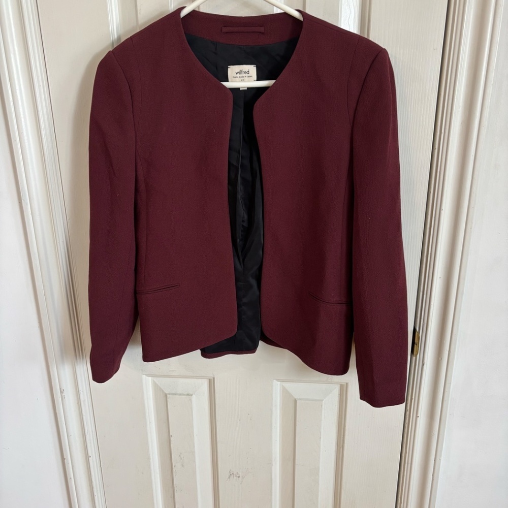 Wilfred early 2010s burgundy blazer *accepting offers